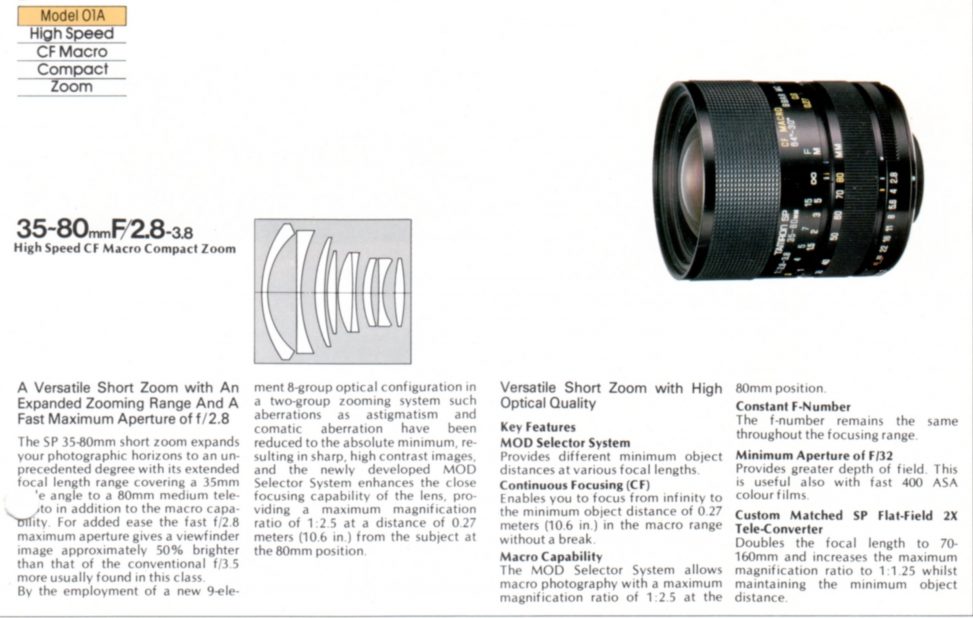 Tamron Adaptall 2 35-80mm f2.8-3.8 01A